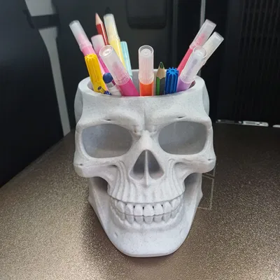 Skull ban ngày là ống cắm bút, ban đêm là chậu cây
