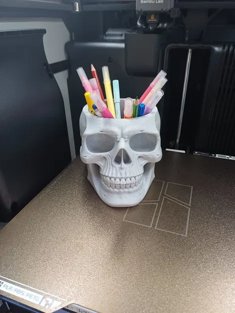 Skull ban ngày là ống cắm bút, ban đêm là chậu cây - Image 5