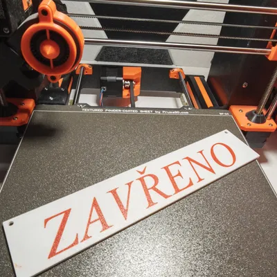 Bảng treo cửa Otevřeno / Zavřeno MMU