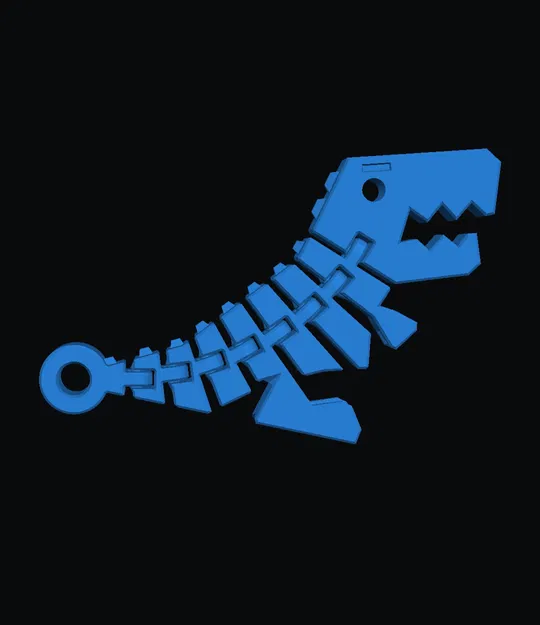 Key_chain_flexy_T-rex – Móc khóa fidget linh hoạt - Image 1