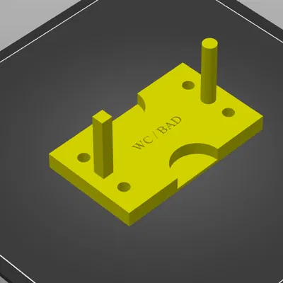 Bộ bohr template (Bohrschablonen) khoan tay nắm cửa: WC/BAD & Wohnzimmer