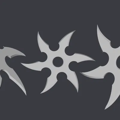 Phi tiêu ninja (Shuriken) 6 cánh cong – 15 cm