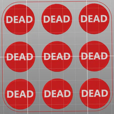 Token Quái Vật Lật 2 Mặt cho D&D (1–9, lật là “DEAD”)