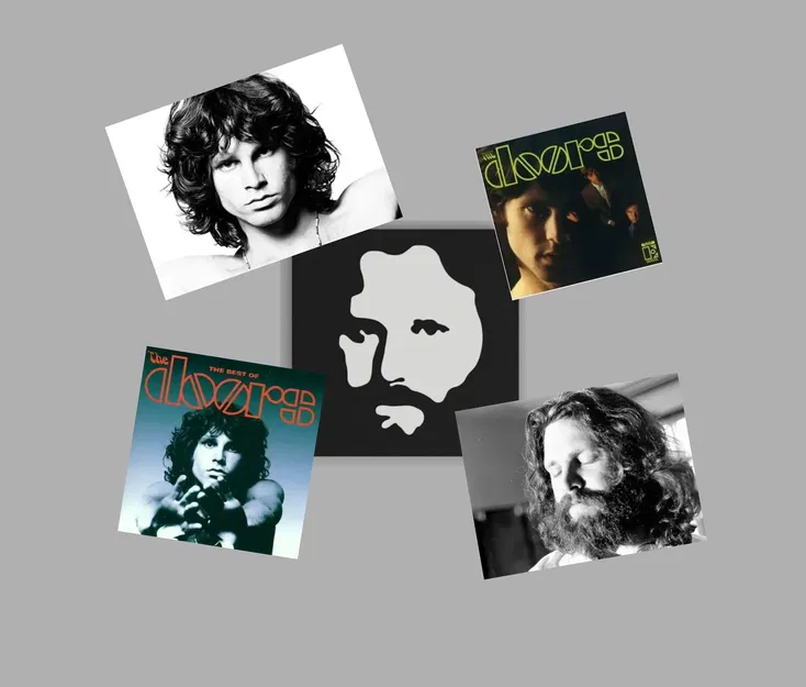 Lót ly Jim Morrison (2 màu) 10x10cm - Image 1