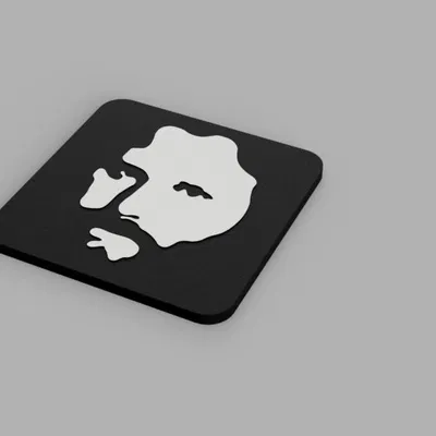 Lót ly Jim Morrison (2 màu) 10x10cm