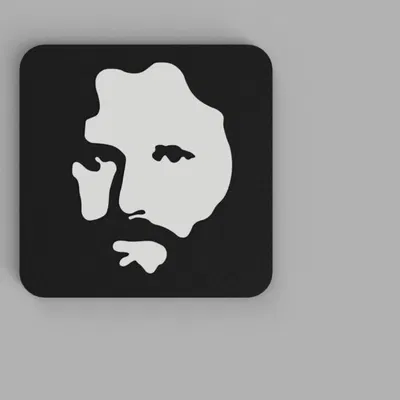 Lót ly Jim Morrison (2 màu) 10x10cm