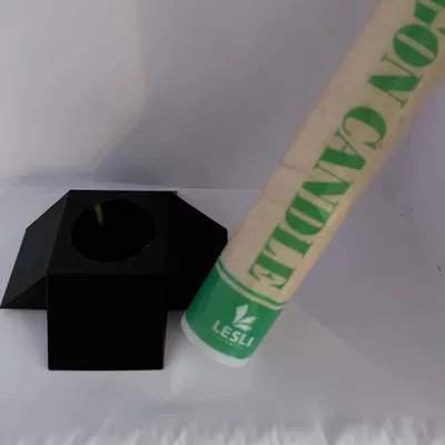 Chân nến tối giản – Thiết kế cho nến vuông 25×25 mm