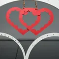 Bộ bông tai hình tim kèm stand (Set of Heart earrings with stand) - Thumbnail 1