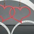 Bộ bông tai hình tim kèm stand (Set of Heart earrings with stand) - Thumbnail 2
