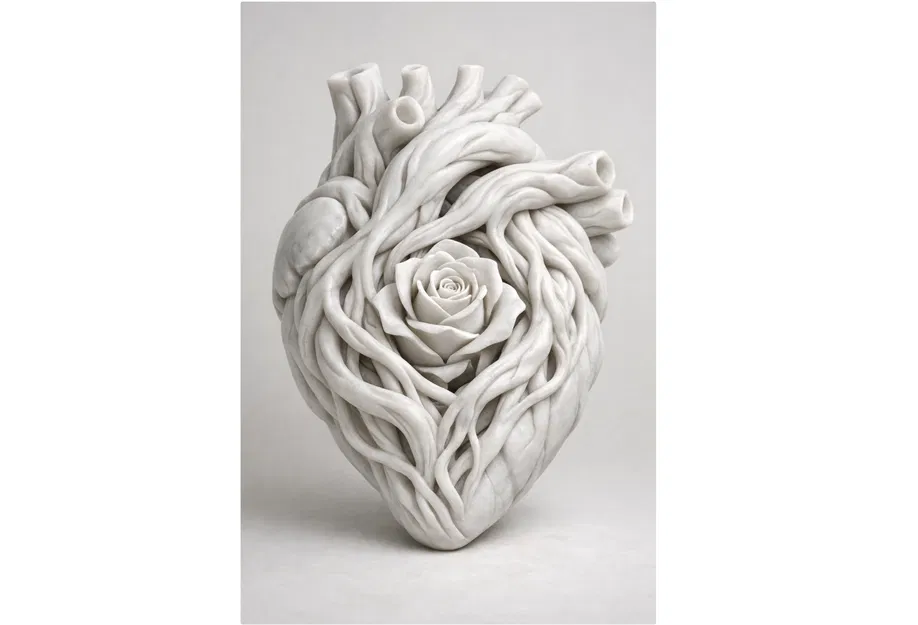 Hoa hồng trong trái tim (rose in heart) - Image 2