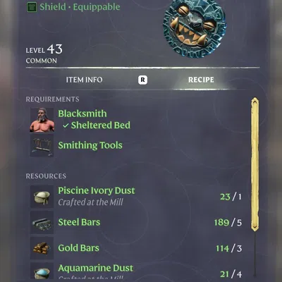 Khiên Golden Bulwarks (Enshrouded)