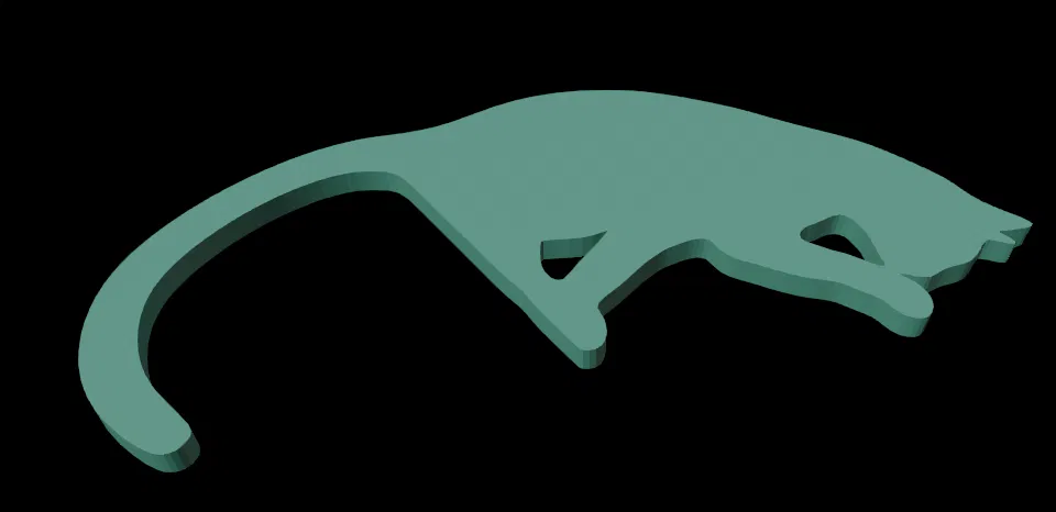 Logo Silhouette Mèo 2D - Image 1