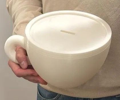 Ống heo đất hình ly cà phê (Coffee cup piggy bank) - Image 2