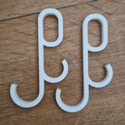 Móc đôi cho thanh treo tủ oval – Treo túi xách trong tầm tay