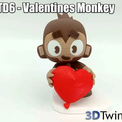 Valentines Monkey – Khỉ ôm bloon trái tim (BTD6)