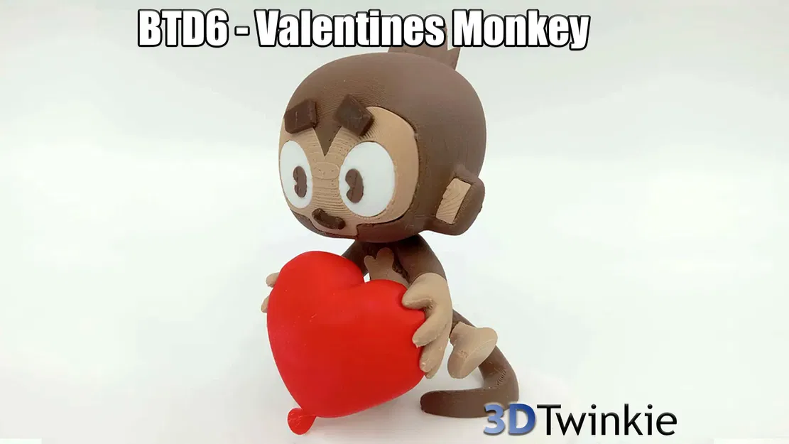 Valentines Monkey – Khỉ ôm bloon trái tim (BTD6) - Image 2
