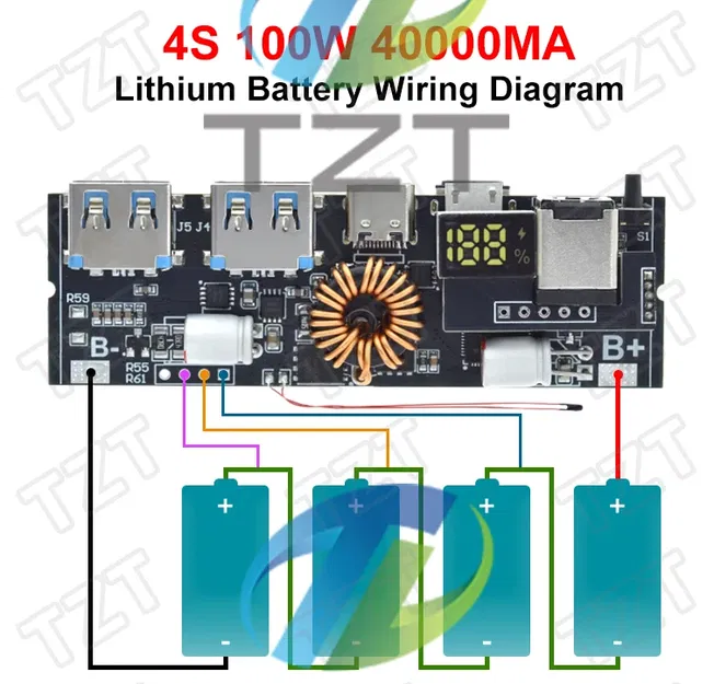 DIY pin sạc dự phòng 100W từ cell Lenovo Thinkpad - Image 4