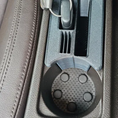 Khay Đựng Ly Skoda Octavia 3 - Kèm khe điện thoại lớn & Key Fob