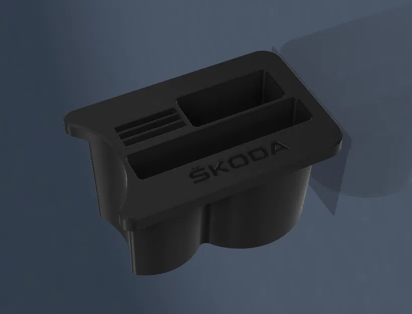 Khay Đựng Ly Skoda Octavia 3 - Kèm khe điện thoại lớn & Key Fob - Image 8