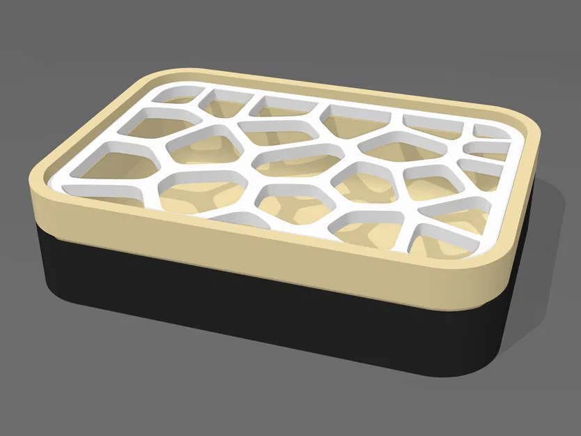 Khay Đựng Xà Phòng Voronoi (+Ngàm Treo Tường Tháo Rời) - Image 1