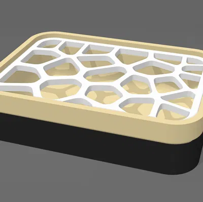 Khay Đựng Xà Phòng Voronoi (+Ngàm Treo Tường Tháo Rời)
