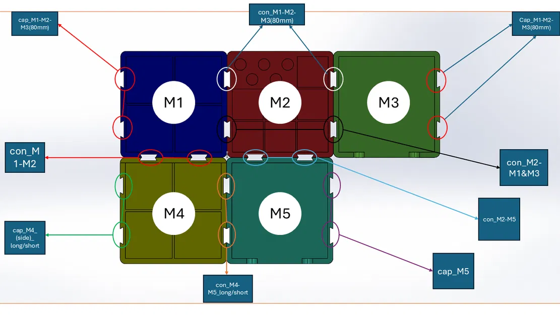 LM moduler desk organizer – Bộ organizer bàn làm việc dạng module - Image 4