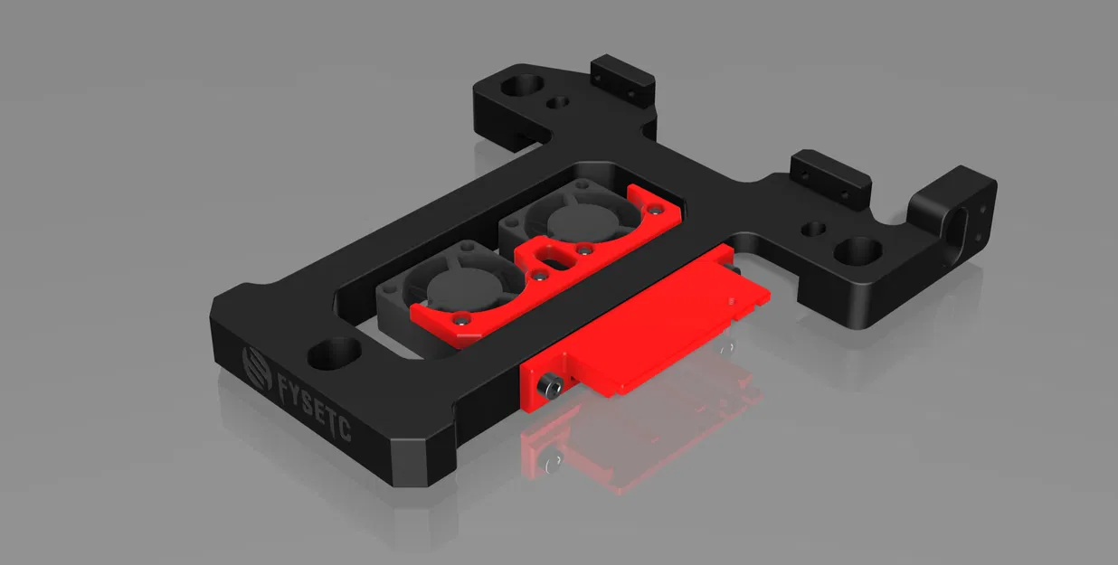 Voron V0: Mount gắn 2 bed fan & connection cho Fysetc CNC Bed - Image 1