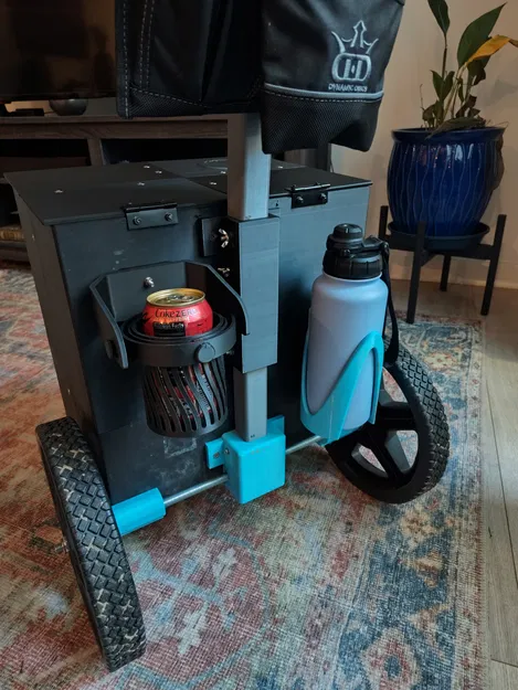 Disc Golf Cart – Xe đẩy Disc Golf kiểu thùng (box) in 3D - Image 6