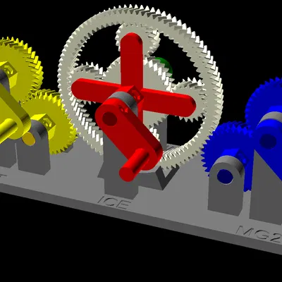 Mô hình hộp số hybrid Toyota/Ford Electronic Continuously Variable Transmission (E-CVT)