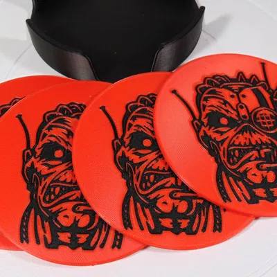 Bộ lót ly Iron Maiden Eddie – Somewhere In Time (Tribute) 100mm