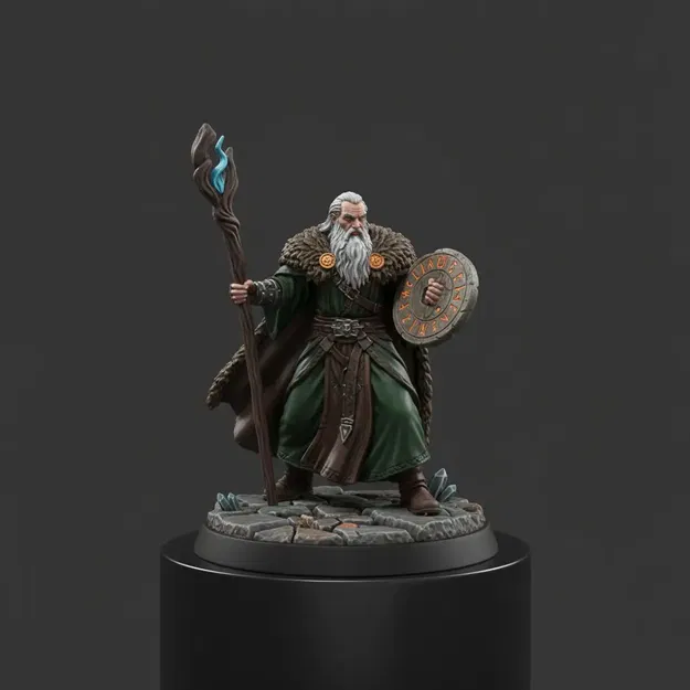 Elder Mage – Pháp sư lão làng (figurka trên bệ) - Image 1