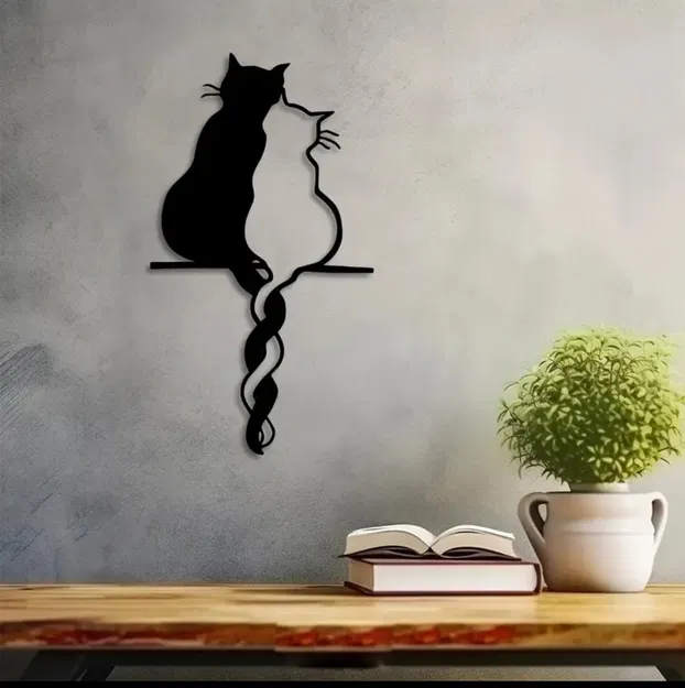 Mèo đuôi quấn nhau - Trang trí treo tường - Image 8