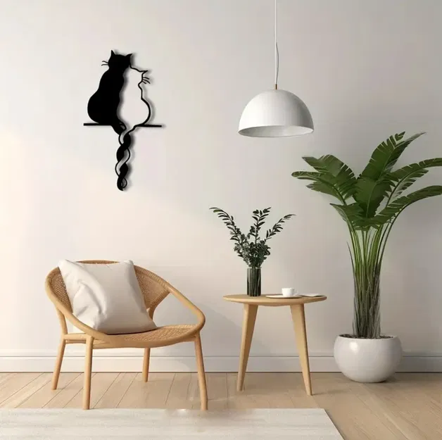 Mèo đuôi quấn nhau - Trang trí treo tường - Image 9