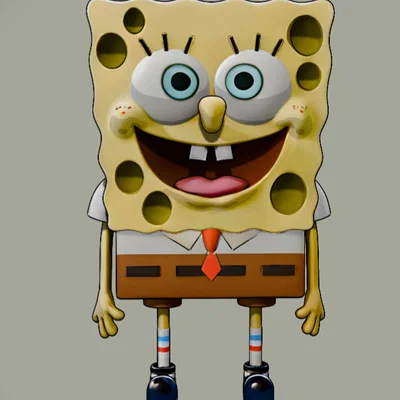 Spongebob (mẫu AI tạo bằng hyper3d.ai)