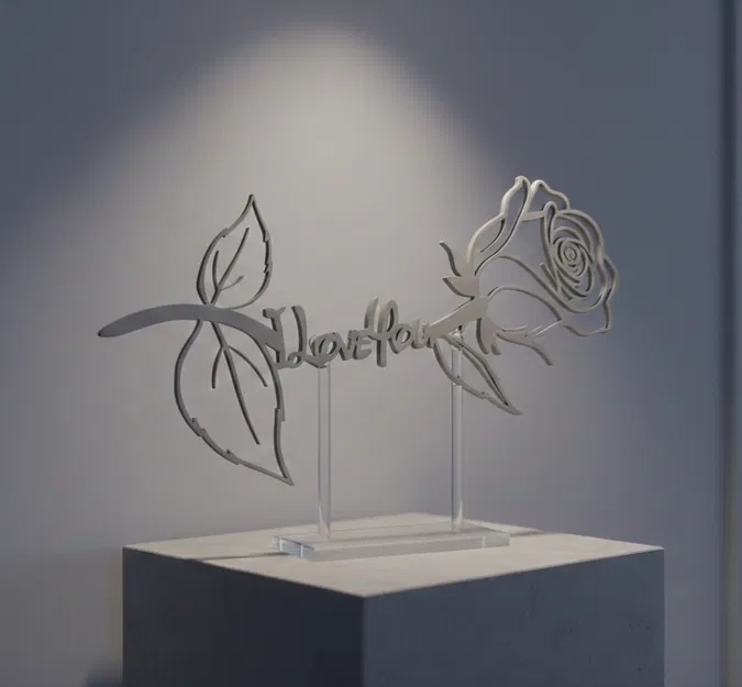 Hoa hồng “I Love You” – Tranh/Decor treo tường - Image 3