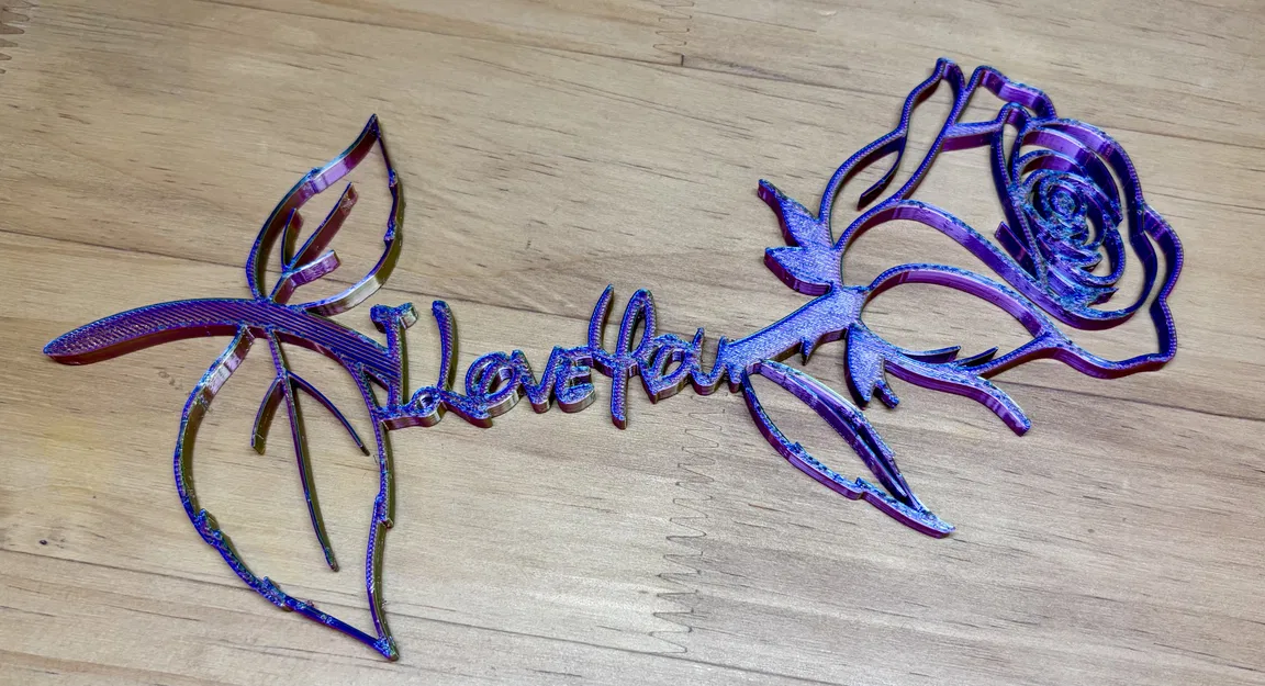 Hoa hồng “I Love You” – Tranh/Decor treo tường - Image 5