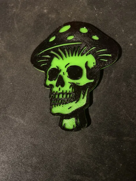 Skull Shroom – Artwork phẳng 2D - Image 1