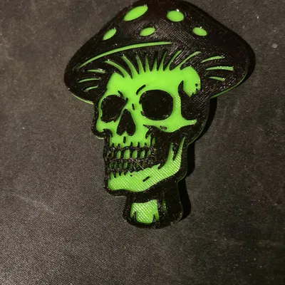 Skull Shroom – Artwork phẳng 2D