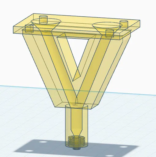 Adapter dẫn 2 filament sang Bowden Tube cho Lack Enclosure - Image 2