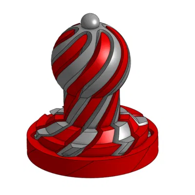 Quân Tốt Cờ Vua Spiral Fidget Đường Kính 1.75"