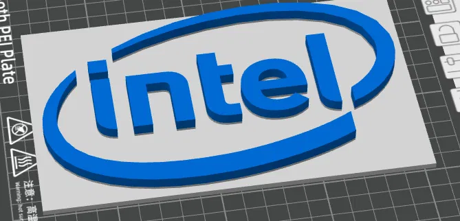 Bảng hiệu Intel cho văn phòng hoặc xưởng làm việc - Image 1