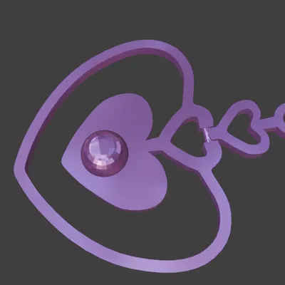 Bông tai hình trái tim (Heart Shape Earrings)