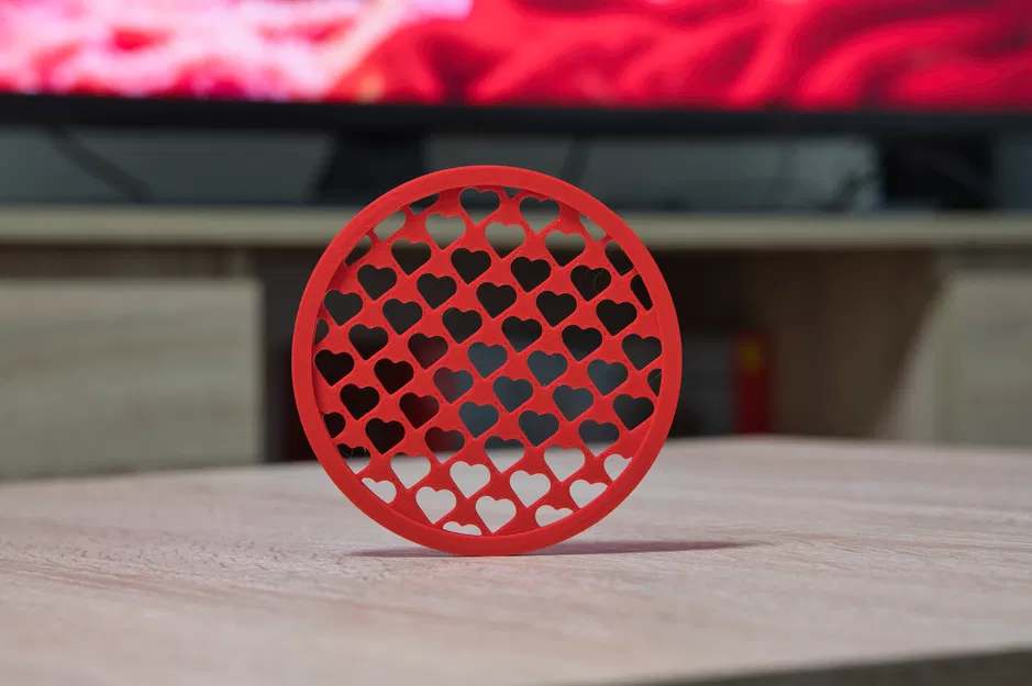 Heart coaster – Lót ly họa tiết trái tim - Image 1