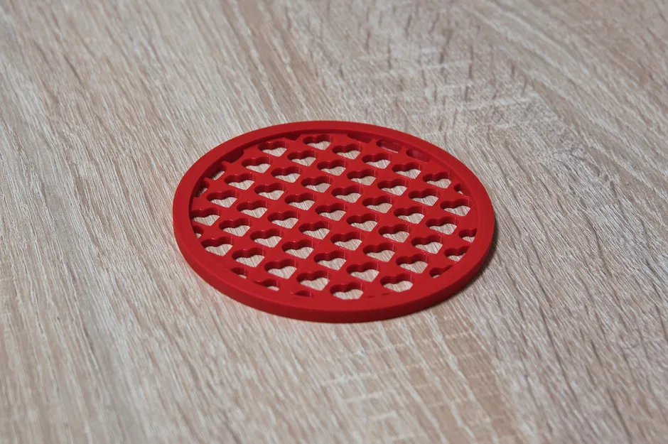 Heart coaster – Lót ly họa tiết trái tim - Image 2