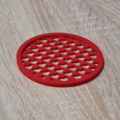 Heart coaster – Lót ly họa tiết trái tim