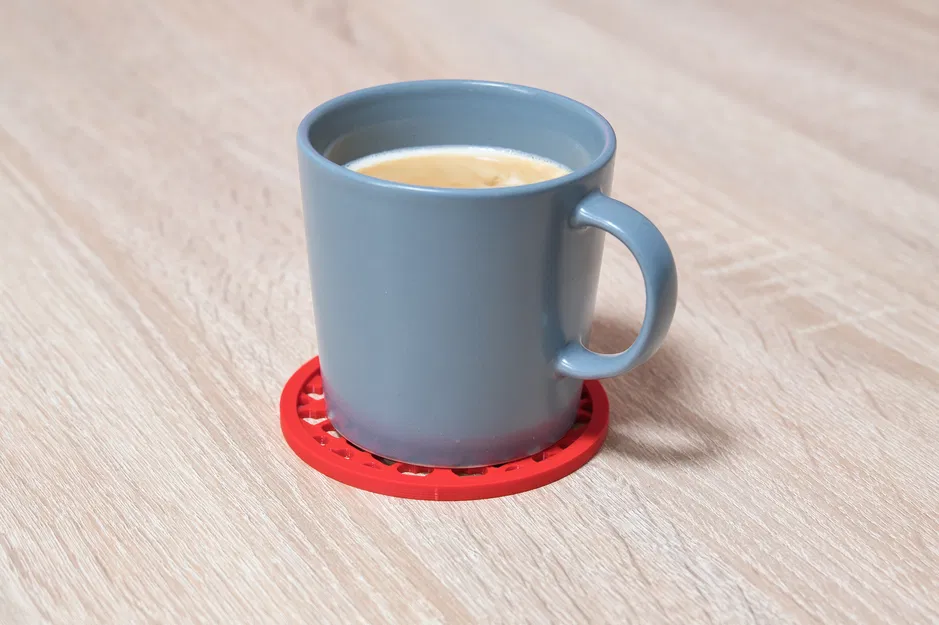 Heart coaster – Lót ly họa tiết trái tim - Image 3