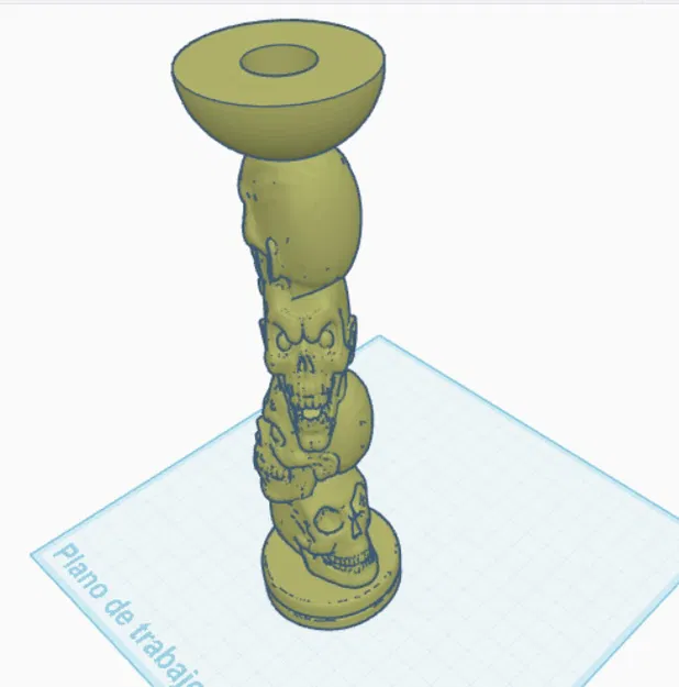 Chân Nến Đầu Lâu Xếp Dọc (Vertical Skulls Candleholder) - Image 9