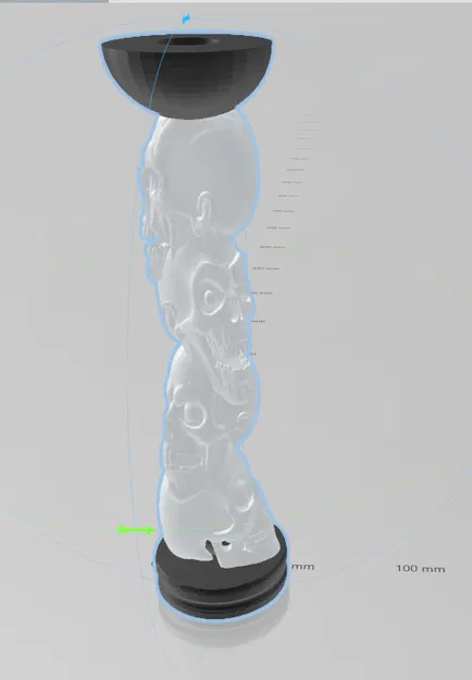 Chân Nến Đầu Lâu Xếp Dọc (Vertical Skulls Candleholder) - Image 11