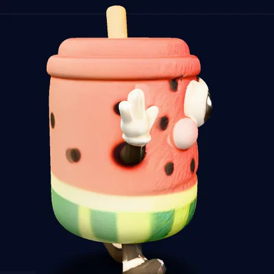 Người dưa hấu đá bào (Watermelon Slush Man)