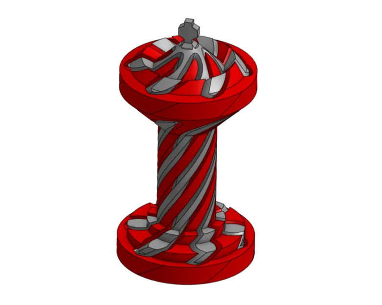 Quân Vua Cờ Vua Fidget Xoắn Ốc Đường Kính 1.75" - Image 1